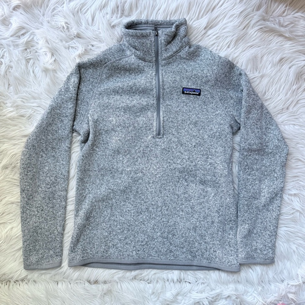 Patagonia Half Zip Pullover Better Sweater Women’s 1/4-Zip Fleece Heather Gray S